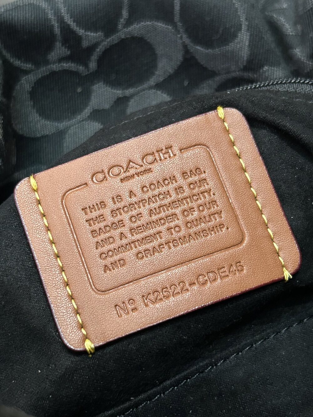 Coach Black Signature Denim Small Shoulder Underarm Bag - Picture 9 of 12